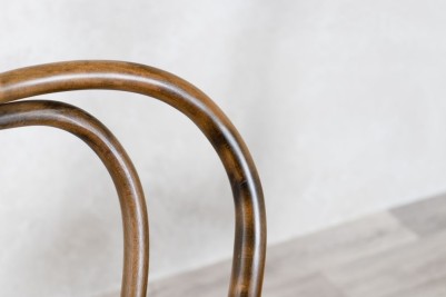 Back of Brown Bentwood Bistro Chair